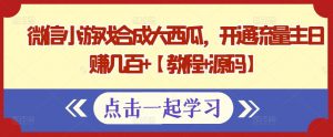 微信游戲合成大西瓜,每天開通流量賺幾百【教程+源碼】 - 嚴選資源大全 - 嚴選資源大全
