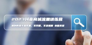 2023抖音商城數據流量班:盈利產品卡流實際操作,不播出-不上傳視頻-也能夠賣東西。 - 嚴選資源大全 - 嚴選資源大全