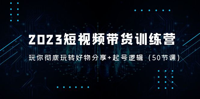 2023短視頻銷售夏令營:陪您完全輕松玩好東西分享營號邏輯(50課) - 嚴選資源大全