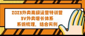 2023年外賣送餐高級運營夏令營：3V外賣送餐-完善管理體系，系統(tǒng)軟件-整理-整合-案例- 嚴選資源大全 - 嚴選資源大全