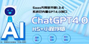全網首發(fā)Saas無限多開版ChatGPT小程序+H5,系統(tǒng)內置GPT4.0接口,可無限開啟坑位 - 嚴選資源大全 - 嚴選資源大全