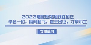 2023爆款短視頻致勝招法，學會一招，瞬間起飛，卷王出征，寸草不生 - 嚴選資源大全 - 嚴選資源大全