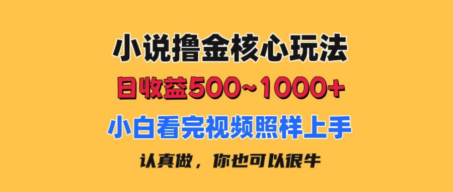 小說擼金核心玩法，日收益500-1000+，小白看完照樣上手，0成本有手就行 - 嚴選資源大全