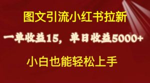 （10329期）圖文引流小紅書拉新一單15元，單日暴力收益5000+，小白也能輕松上手 - 嚴選資源大全 - 嚴選資源大全