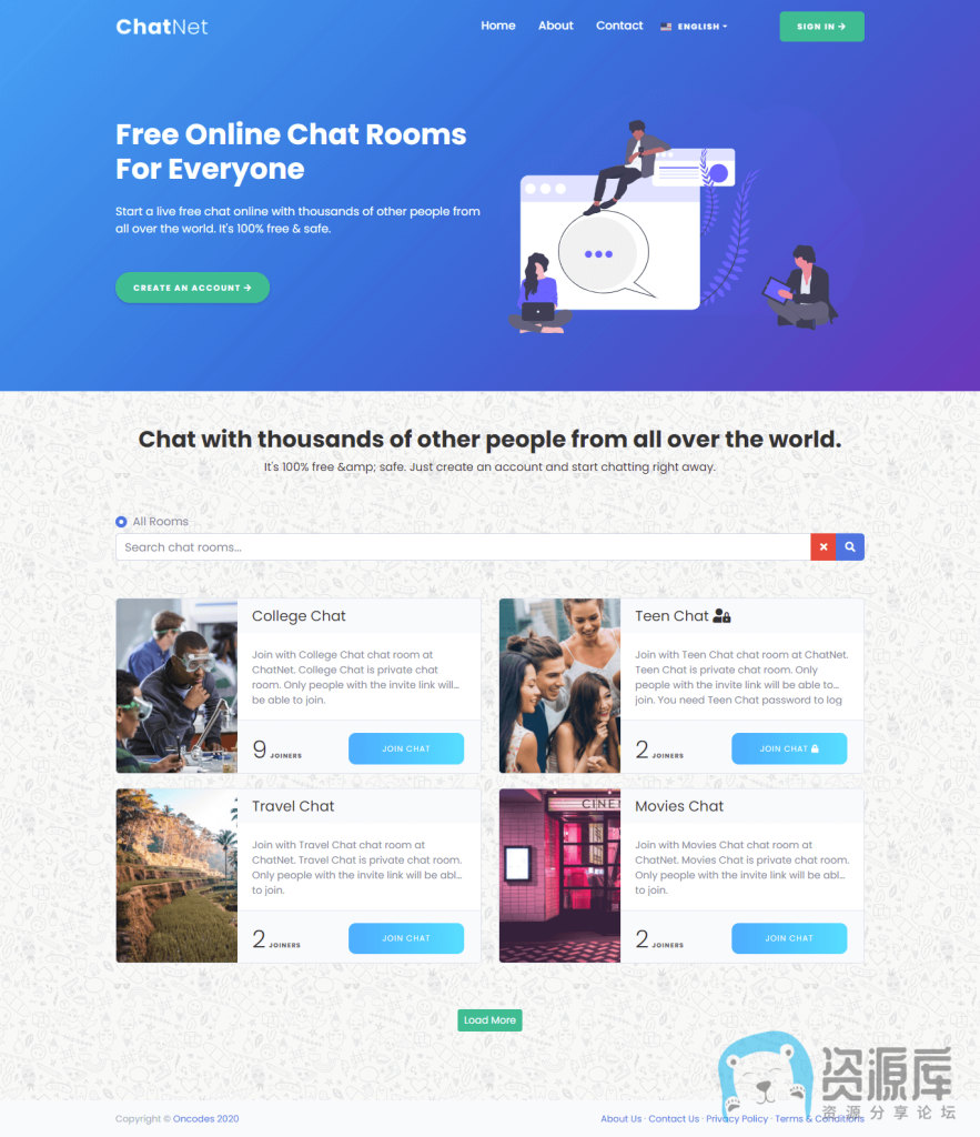 圖片[1] - ChatNet -PHP聊天室和私人聊天程序 v1.9 - 嚴選資源大全 - 嚴選資源大全