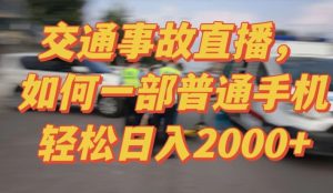 2024最新玩法半無人交通事故直播，實戰式教學，輕松日入2000＋，人人都可做 - 嚴選資源大全 - 嚴選資源大全