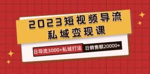 2023短視頻導(dǎo)流·私域變現(xiàn)課,日導(dǎo)流3000+私域打法 日銷售額2w+ - 嚴(yán)選資源大全 - 嚴(yán)選資源大全