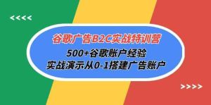 （10096期）谷歌廣告B2C實(shí)戰(zhàn)特訓(xùn)營(yíng)，500+谷歌賬戶經(jīng)驗(yàn)，實(shí)戰(zhàn)演示從0-1搭建廣告賬戶 - 嚴(yán)選資源大全 - 嚴(yán)選資源大全