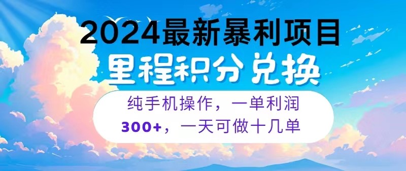 2024最新項目,冷門暴利,一單利潤300+,每天可批量操作十幾單 - 嚴選資源大全