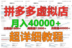 拼多多虛擬電商訓練營月入40000+，全網最詳細，你做你也行，暴利穩定長久 - 嚴選資源大全 - 嚴選資源大全