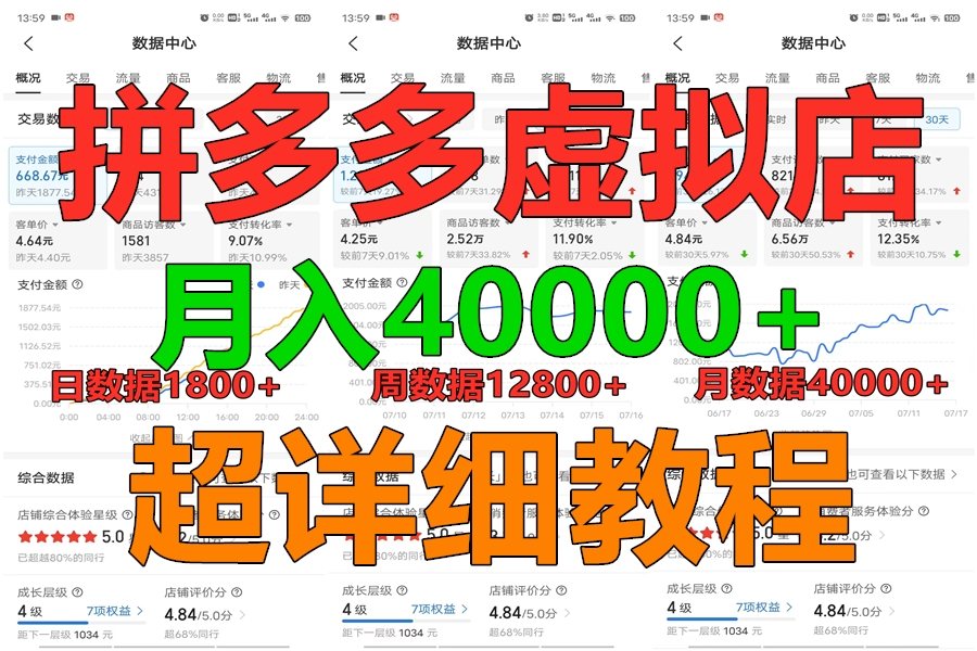 拼多多虛擬電商訓(xùn)練營月入40000+,全網(wǎng)最詳細(xì),你做你也行,暴利穩(wěn)定長久 - 嚴(yán)選資源大全