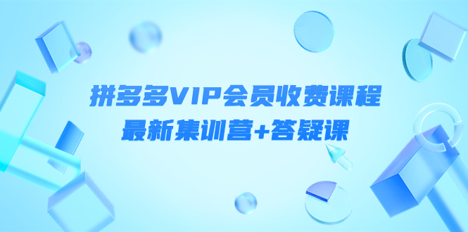 某社群·拼多多VIP會(huì)員收費(fèi)課程，最新集訓(xùn)營(yíng)+答疑課-價(jià)值3299元? - 嚴(yán)選資源大全