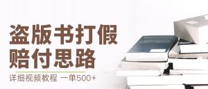 最新盜版書賠付打假項目,一單利潤500+【詳細玩法視頻教程】 - 嚴選資源大全 - 嚴選資源大全