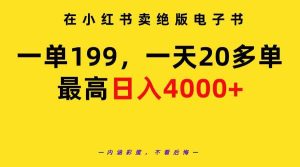 （9401期）在小紅書賣絕版電子書，一單199 一天最多搞20多單，最高日入4000+教程+資料 - 嚴選資源大全 - 嚴選資源大全