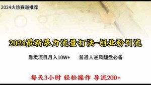 （10151期）2024年最新暴力流量打法，每日導入300+，靠賣項目月入10W+ - 嚴選資源大全 - 嚴選資源大全