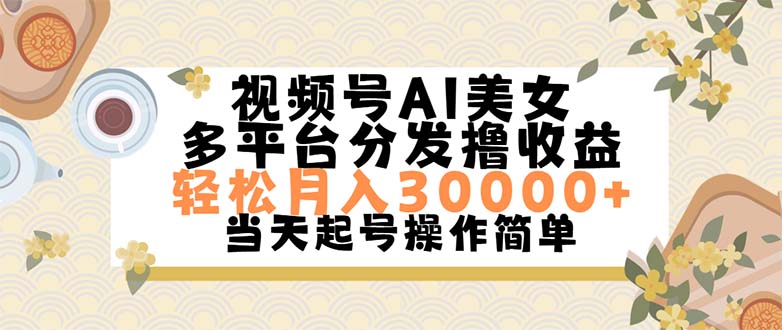 視頻號(hào)AI美女，輕松月入30000+,操作簡(jiǎn)單輕松上手 - 嚴(yán)選資源大全