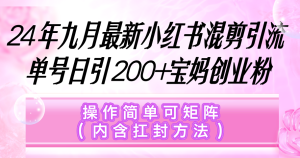 (12530期)小紅書混剪引流,單號日引200+寶媽創業粉,操作簡單可矩陣(內含扛封… - 嚴選資源大全 - 嚴選資源大全