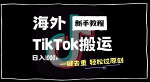 2024最新海外TikTok搬運(yùn)玩法，一鍵去重輕松過原創(chuàng)，新手無經(jīng)驗(yàn)也能日入1k【揭秘】 - 嚴(yán)選資源大全 - 嚴(yán)選資源大全