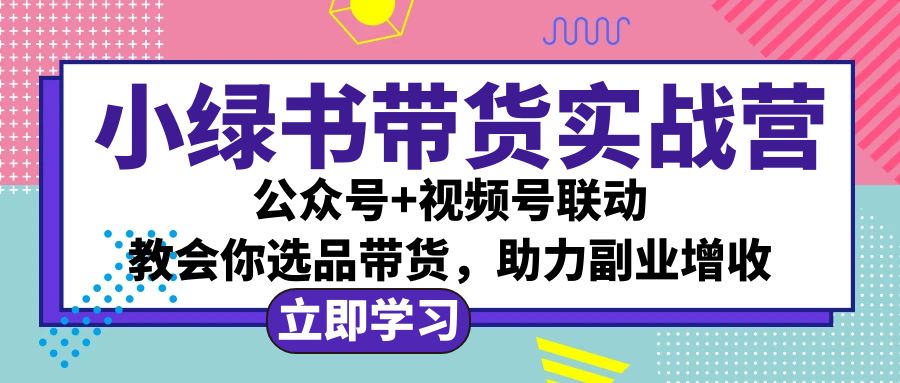 （12848期）小綠書AI帶貨實戰營：公眾號+視頻號聯動，教會你選品帶貨，助力副業增收 - 嚴選資源大全