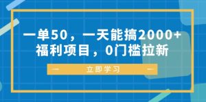 （12979期）一單50，一天能搞2000+，福利項目，0門檻拉新 - 嚴選資源大全 - 嚴選資源大全