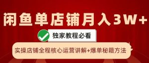 閑魚單店鋪月入3W+實操展示，爆單核心秘籍，一學就會【揭秘】 - 嚴選資源大全 - 嚴選資源大全