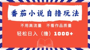 (13014期)番茄小說(shuō)最新自擼 不看流量 不看質(zhì)量 輕松日入1000+ - 嚴(yán)選資源大全 - 嚴(yán)選資源大全