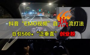 （13029期）抖音EMO視頻自熱打法，日引500+“泛垂直”創(chuàng)業(yè)粉 - 嚴(yán)選資源大全 - 嚴(yán)選資源大全