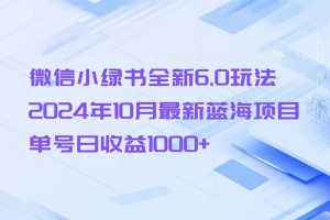 （13052期）微信小綠書全新6.0玩法，2024年10月最新藍海項目，單號日收益1000+ - 嚴選資源大全 - 嚴選資源大全