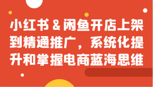 小紅書&閑魚開店上架到精通推廣，系統化提升和掌握電商藍海思維 - 嚴選資源大全 - 嚴選資源大全