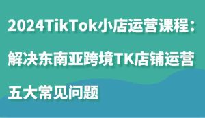 2024TikTok小店運營課程：解決東南亞跨境TK店鋪運營五大常見問題 - 嚴(yán)選資源大全 - 嚴(yán)選資源大全