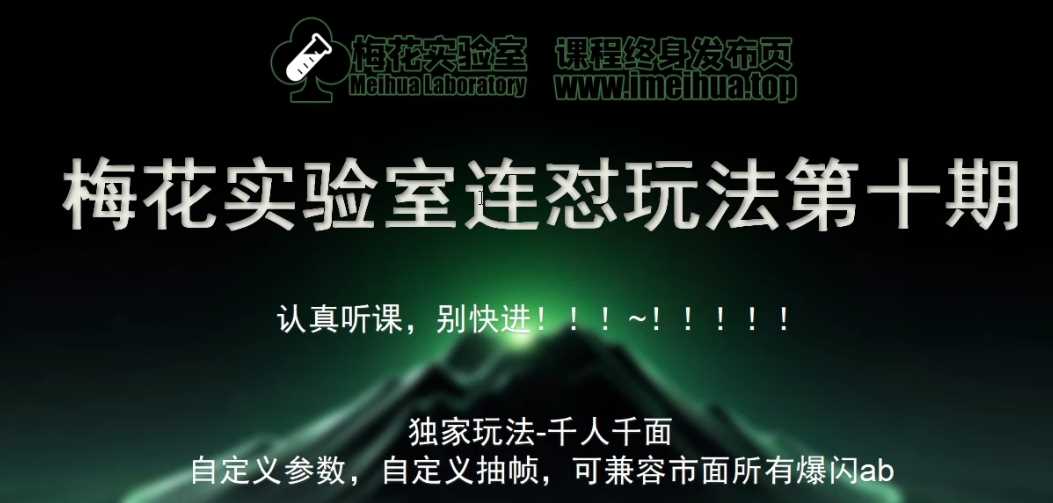 梅花實驗室社群專享課視頻號連懟玩法第十期課程+第二部分-FF助手全新高自由萬能爆閃AB處理 - 嚴選資源大全