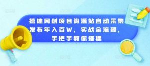 搭建網創項目資源站自動采集發布年入百W，實戰全流程，手把手教你搭建【揭秘】 - 嚴選資源大全 - 嚴選資源大全