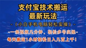 (13203期)支付寶分成技術搬運“最新玩法”(小白手機電腦輕松實操1小時) 輕松日… - 嚴選資源大全 - 嚴選資源大全