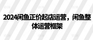 2024閑魚正價起店運營,閑魚整體運營框架 - 嚴選資源大全 - 嚴選資源大全