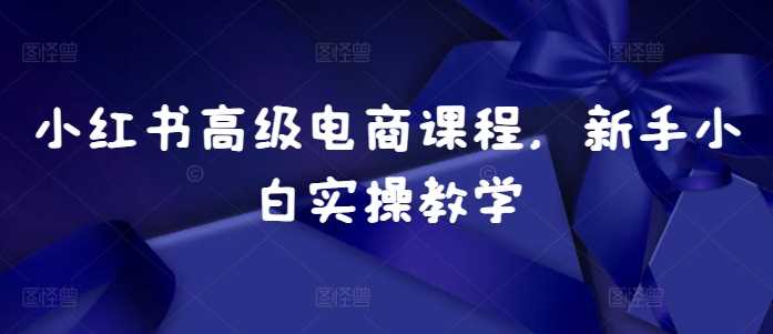 小紅書高級電商課程，新手小白實操教學 - 嚴選資源大全