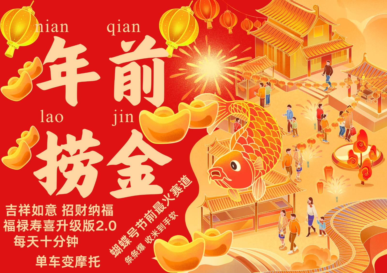 AI最新玩法 春節視頻號中老年賽道爆款 年前做起來單車變摩托 招財納福吉祥如意… - 嚴選資源大全