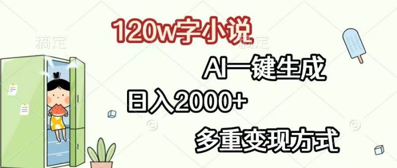 (13485期)120w字小說,AI一鍵生成,日入2000+,多重變現(xiàn)方式 - 嚴(yán)選資源大全 - 嚴(yán)選資源大全