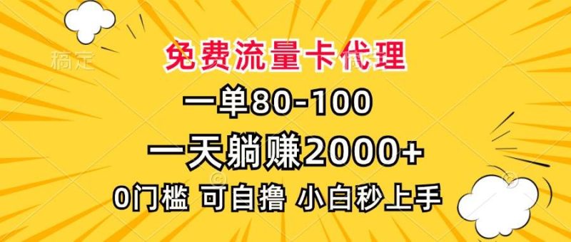 (13551期)一單80,免費(fèi)流量卡代理,一天躺賺2000+,0門檻,小白也能輕松上手 - 嚴(yán)選資源大全 - 嚴(yán)選資源大全