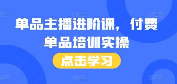 單品主播進階課,付費單品培訓實操,46節(jié)完整+話術本 - 嚴選資源大全