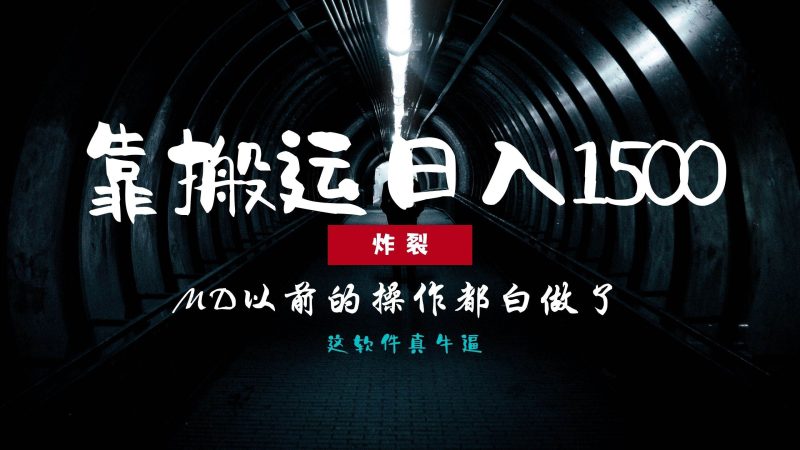 （13568期）炸裂！0基礎搬運也能批量日賺1500+，以前的操作都白做了！ - 嚴選資源大全 - 嚴選資源大全