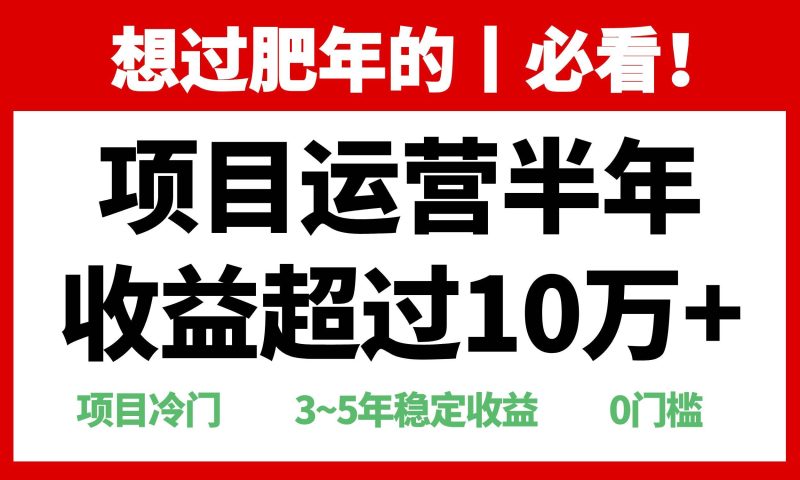 (13663期)年前過肥年的必看的超冷門項目,半年收益超過10萬+, - 嚴選資源大全 - 嚴選資源大全
