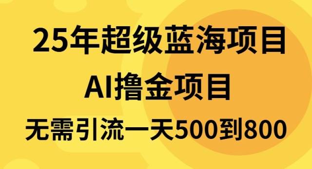 (13746期)25年超級藍(lán)海項目一天800+,半搬磚項目,不需要引流 - 嚴(yán)選資源大全