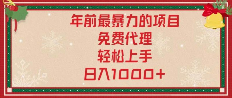 (13773期)年前最暴力的項目,免費代理,輕松上手,日入1000+ - 嚴(yán)選資源大全 - 嚴(yán)選資源大全