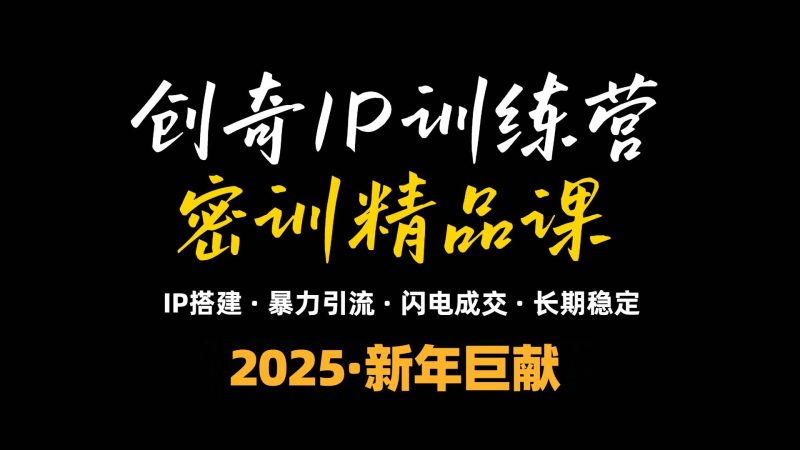 （13898期）2025年“知識付費IP訓練營”小白避坑年賺百萬，暴力引流，閃電成交 - 嚴選資源大全 - 嚴選資源大全