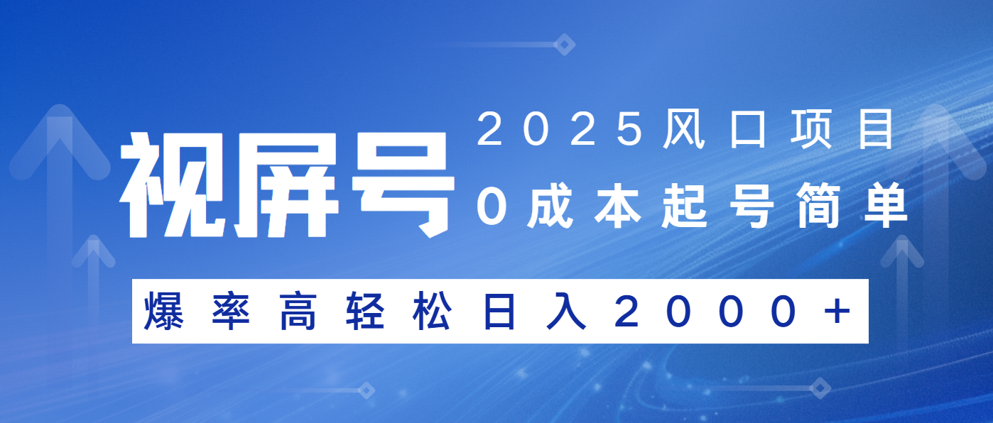 2025風口項目，視頻號帶貨，起號簡單，爆率高輕松日入2000+ - 嚴選資源大全