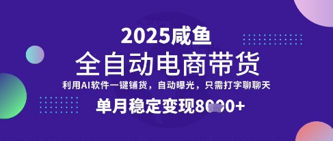 全網首發【閑魚全自動電商帶貨】三年磨一劍,一朝露鋒芒,單月穩定變現8k+【揭秘】 - 嚴選資源大全