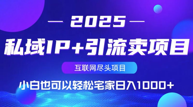 私域IP+引流賣項目，小白也可以做到輕松宅家日入1000+ - 嚴選資源大全 - 嚴選資源大全