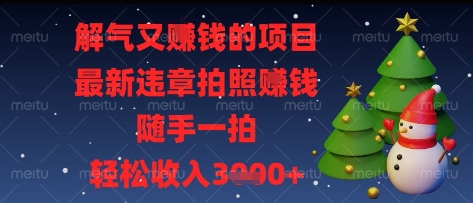 解氣又掙錢的項目，最新違章拍照掙錢，隨手一拍，輕松收入多張【揭秘】 - 嚴選資源大全