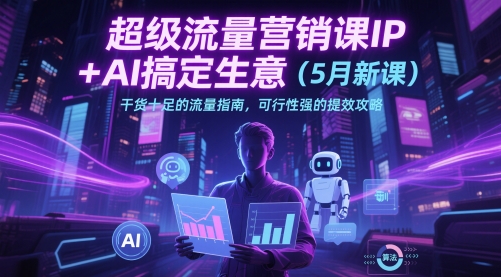 超級(jí)流量營(yíng)銷課IP+AI搞定生意(5月新課)干貨十足的流量指南，可行性強(qiáng)的提效攻略 - 嚴(yán)選資源大全