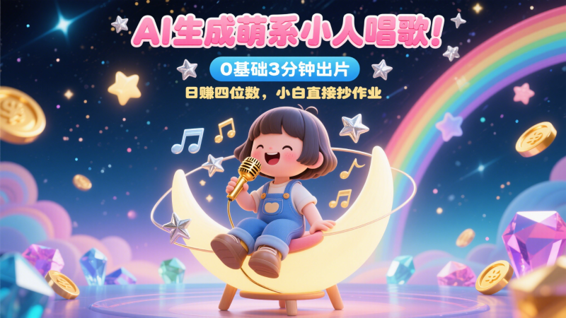 AI生成萌系小人唱歌!0基礎3分鐘出片,28個作品漲粉9萬,日賺四位數,小白直接抄作業 - 嚴選資源大全 - 嚴選資源大全